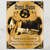 Music Event Vintag Gold Flyer (Hinten)