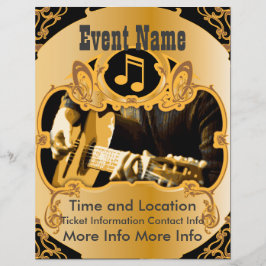 Music Event Vintag Gold Flyer