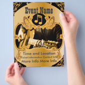 Music Event Vintag Gold Flyer (Hand)