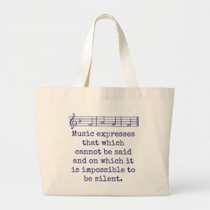 Music Expresses That Which Cannot Be Said - Music Jumbo Stoffbeutel
