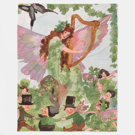 Music Faerie Playing Music Fleecedecke (Vorderseite)