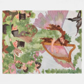 Music Faerie Playing Music Fleecedecke (Vorderseite (Horizontal))