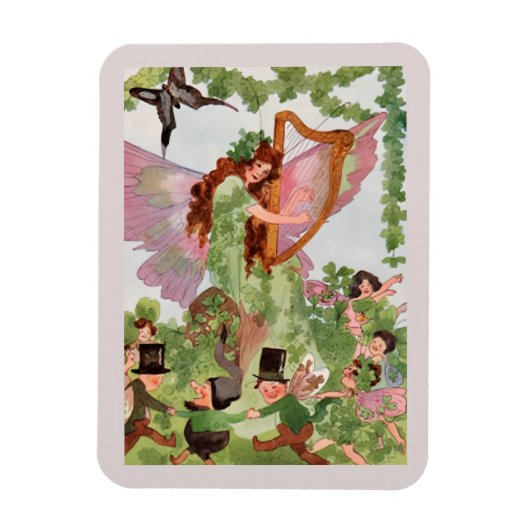 Music Faerie Playing Music Magnet (Vertikal)