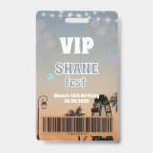 Music Festival - All Access Abzeichen VIP Pass Ausweis (Vorderseite)