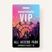 Music Festival | All Access Badge Ausweis (Rückseite)