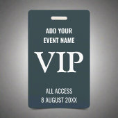 Music Festival Backstage Pass VIP Navy Blue Ausweis