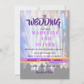 Music Festival Bright Lights Hochzeitseinladung Einladung (Vorderseite)