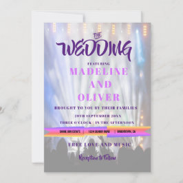 Music Festival Bright Lights Hochzeitseinladung Einladung