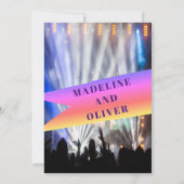 Music Festival Bright Lights Hochzeitseinladung Einladung (Rückseite)