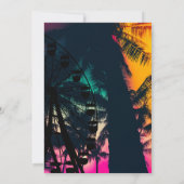 Music Festival | Ferris Wheel Palms Sweet 16 Einladung (Rückseite)