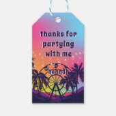 Music Festival | Ferris Wheel Palms Sweet 16 Favor Geschenkanhänger (Vorderseite)