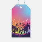 Music Festival | Ferris Wheel Palms Sweet 16 Favor Geschenkanhänger (Rückseite)