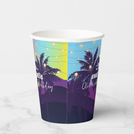 Music Festival | Ferris Wheel Palms Sweet 16 Pappbecher (Rechts)
