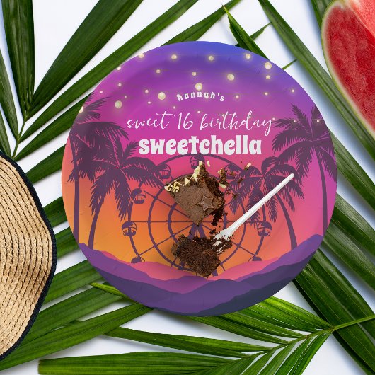 Music Festival | Ferris Wheel Palms Sweet 16 Pappteller