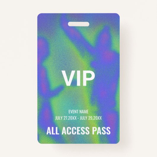 Music Festival Partys VIP All Access Pass Event Ausweis (Vorderseite)