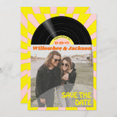 Music Festival Record Wedding Foto Save the Date (Vorne/Hinten)
