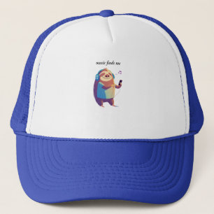 "Music Finds Me" Musik vibes design Trucker Hat Truckerkappe