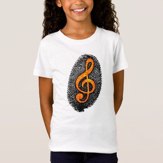 Music Fingerprint Design T-Shirt (Vorderseite)
