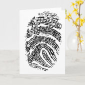 Music Fingerprint Karte (Gelbe Blume)
