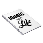 Music for Life Note Book Notizblock (Rechte Seite)