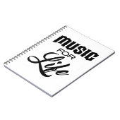 Music for Life Note Book Notizblock (Linke Seite)