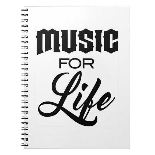 Music for Life Note Book Notizblock (Vorderseite)