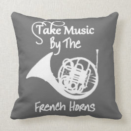 Music French Horn Funny Slogan Graphic Kissen