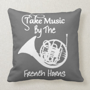 Music French Horn Funny Slogan Graphic Kissen