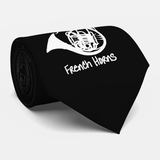 Music French Horn Funny Slogan Graphic Krawatte (Gerollt)