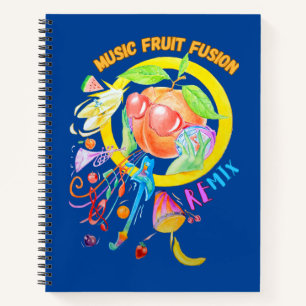 Music Frusion Fusion Designed Spiral Notebook Notizblock
