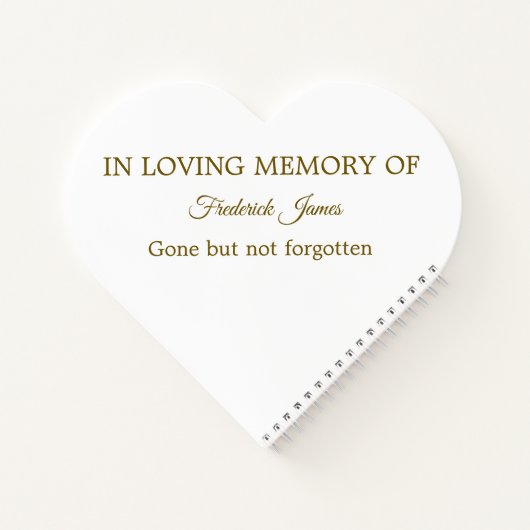 Music Funeral Heart Gästebuch Notizblock (Rückseite)