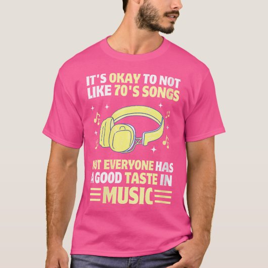 Music Funny 70er Disco Music Lover Nost T-Shirt (Vorderseite)