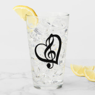 Music G Heart Glas