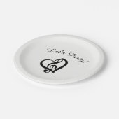 Music G Heart Let's Party Pappteller (Schrägansicht)