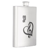 Music G Heart Personalisiert Flachmann (Rechts)