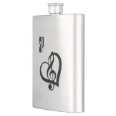 Music G Heart Personalisiert Flachmann (Links)