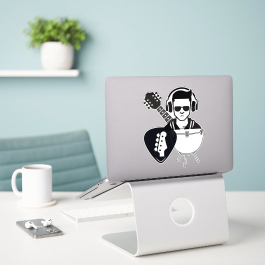 Music Galore Aufkleber (Laptop auf Schreibtisch)