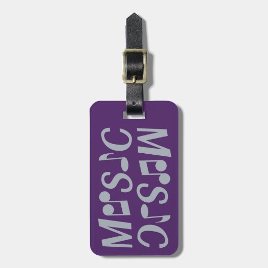 MUSIC-Gepäckmarke Gepäckanhänger (Vorderseite vertikal)