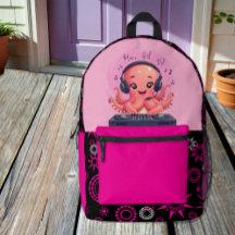 Music Girl, Happy Chic Lächeln Octopus DJ