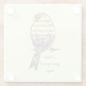  Music gives my soul wings Sparrow Bird Glasuntersetzer (Rückseite)