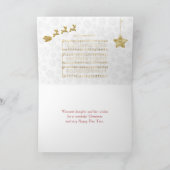 Music Gold Santa Song Weihnachtskarte Feiertagskarte (Innenseite)