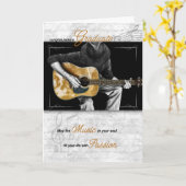 Music Graduate Herzlichen Glückwunsch Gitarrist Karte (Gelbe Blume)