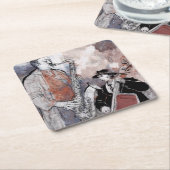 Music Graffiti Rechteckiger Pappuntersetzer (angewinkelt)