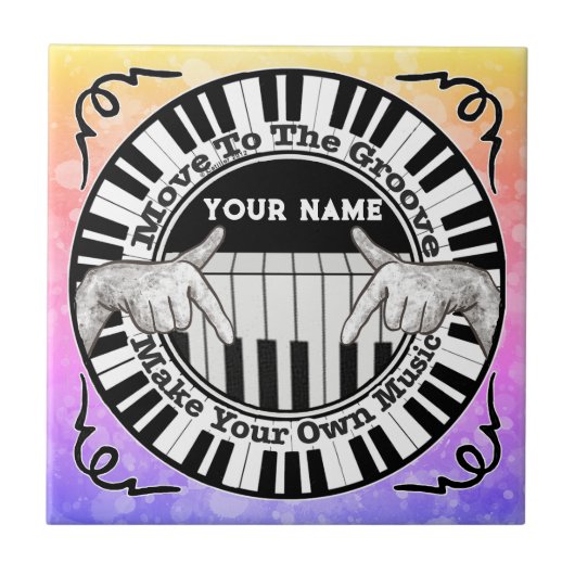 Music Groove Fliese (Vorderseite)