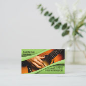 Music Guitar Business Card Visitenkarte (Stehend Vorderseite)