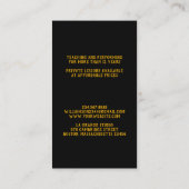 Music Guitar Business Card Visitenkarte (Rückseite)