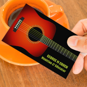 Music Guitar Business Card Visitenkarte