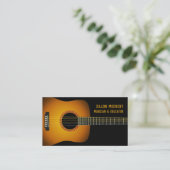 Music Guitar Business Card Visitenkarte (Stehend Vorderseite)