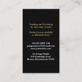 Music Guitar Business Card Visitenkarte (Rückseite)