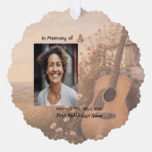 Music Guitar Memorial Prayer Card Photo Keepsake Ornament Karte (Vorderseite)